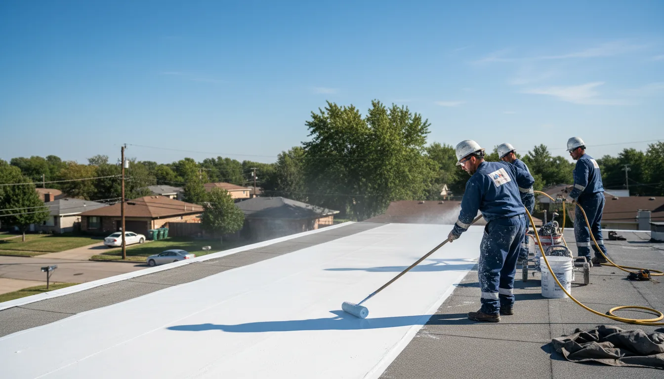 Commercial roof coating in Lena, LA near me